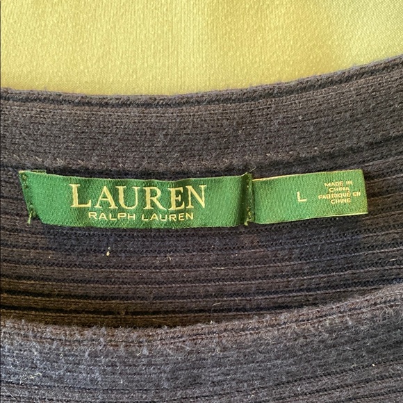 Ralph Lauren Deep Blue Button-Shoulder Sweater - Picture 2 of 9